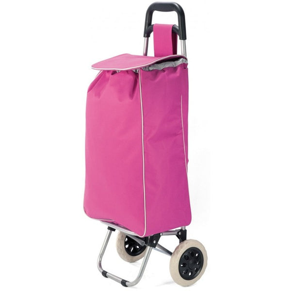 Market for polyester folding shopping trolley cart with wheels lightweight