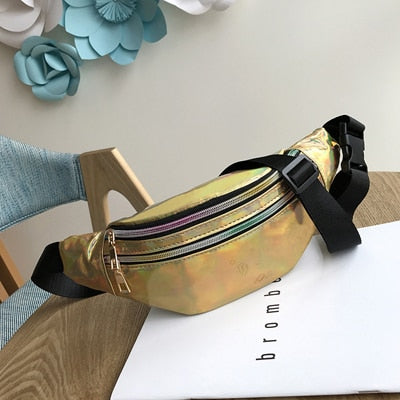 Women's Fashion Waist Packs Personalized Rock and Roll Color PU