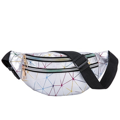 Women's Fashion Waist Packs Personalized Rock and Roll Color PU