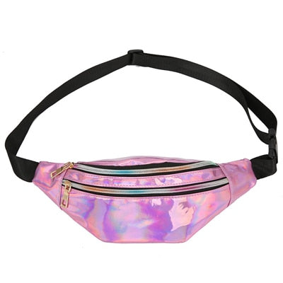 Women's Fashion Waist Packs Personalized Rock and Roll Color PU