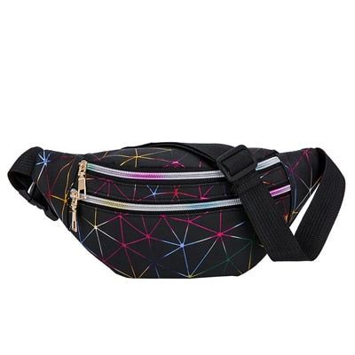 Women's Fashion Waist Packs Personalized Rock and Roll Color PU